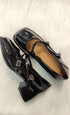 Patent Crossover Mary Jane Block Heel